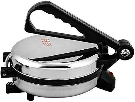 BAJAJ VACCO® Electric Go-Ezzee Chapati/Roti/Khakhra Maker C-02 Wattage 900, Stainless Steel, Black